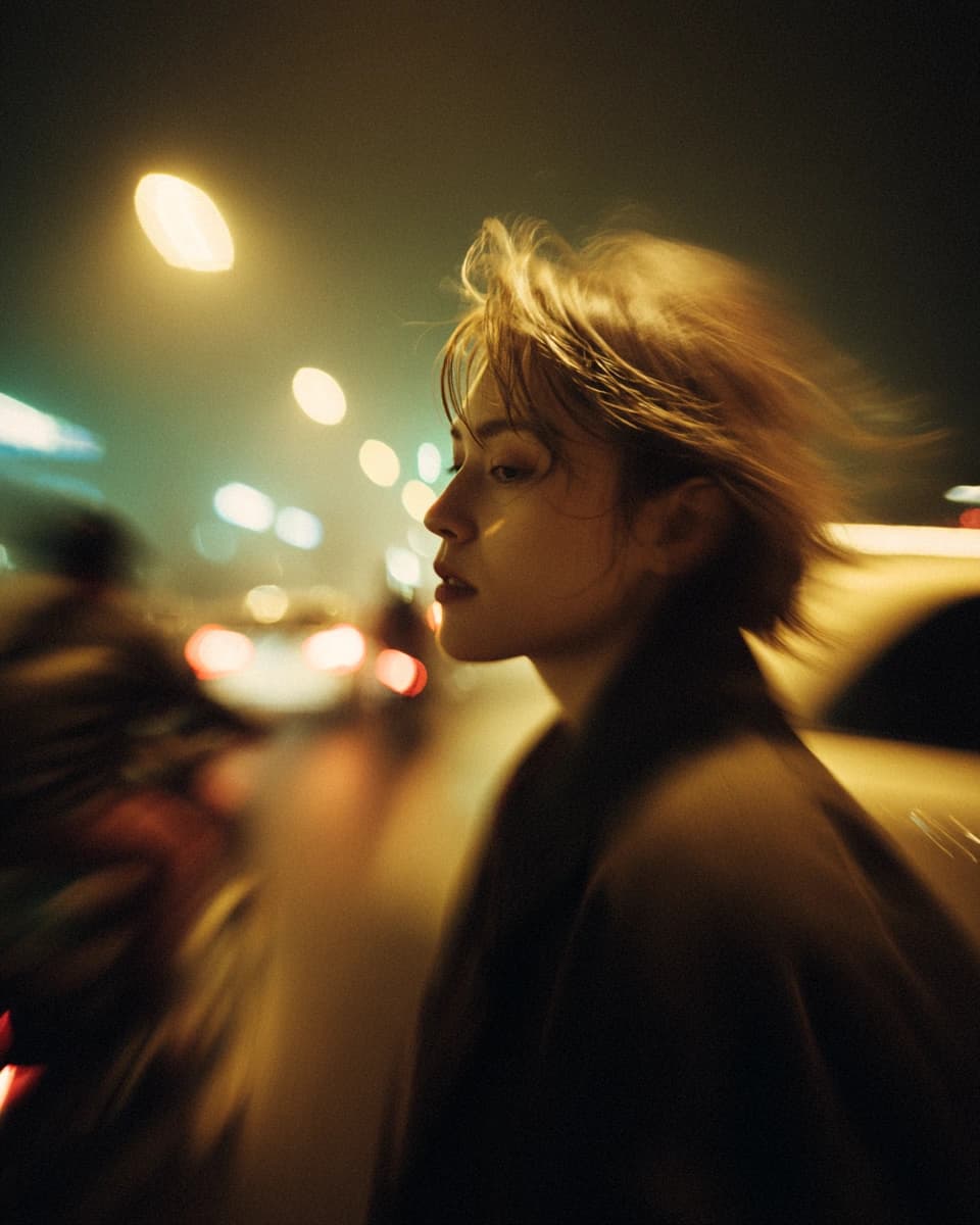 Motion-Lit Profile Portrait