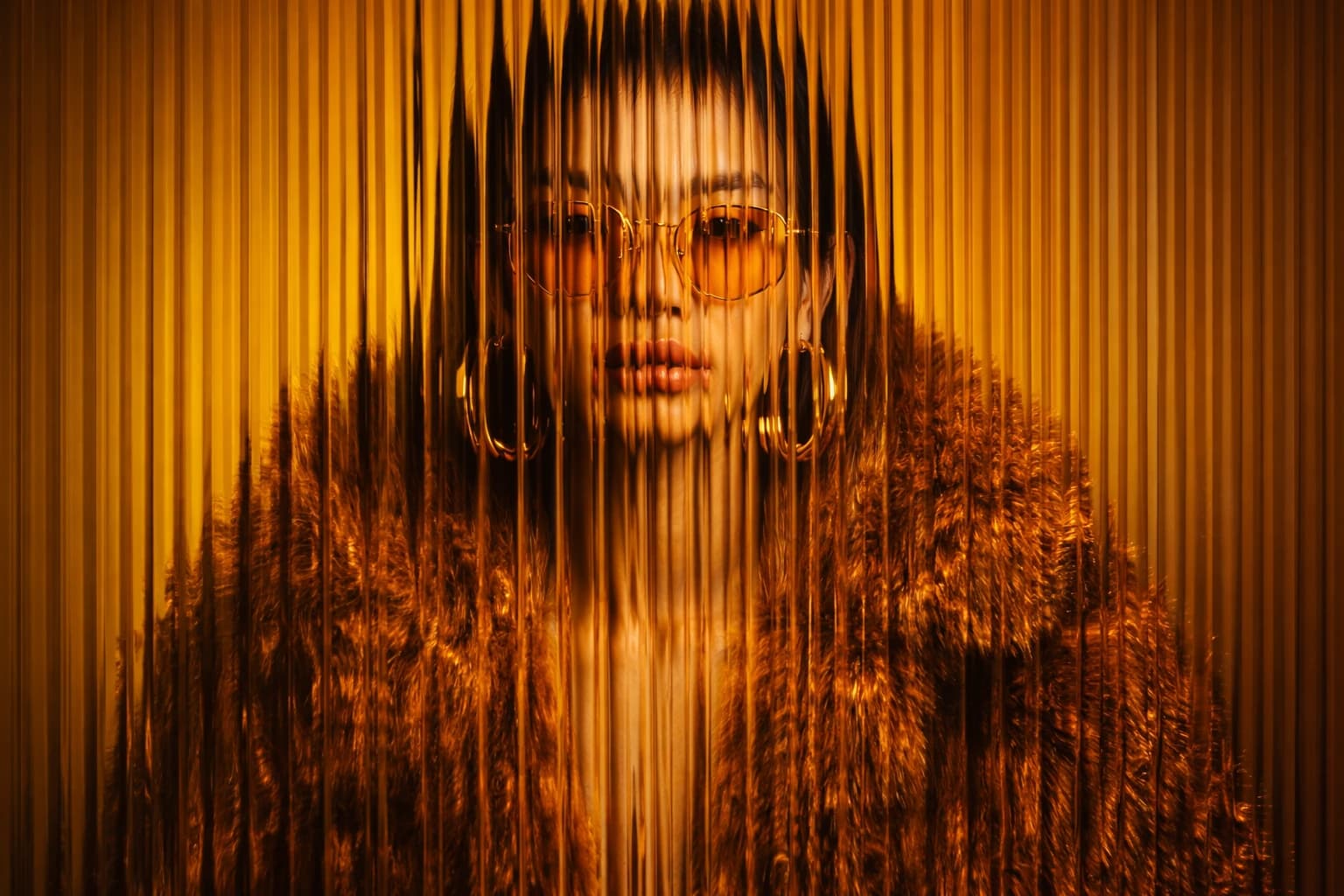 Golden Refraction Portrait