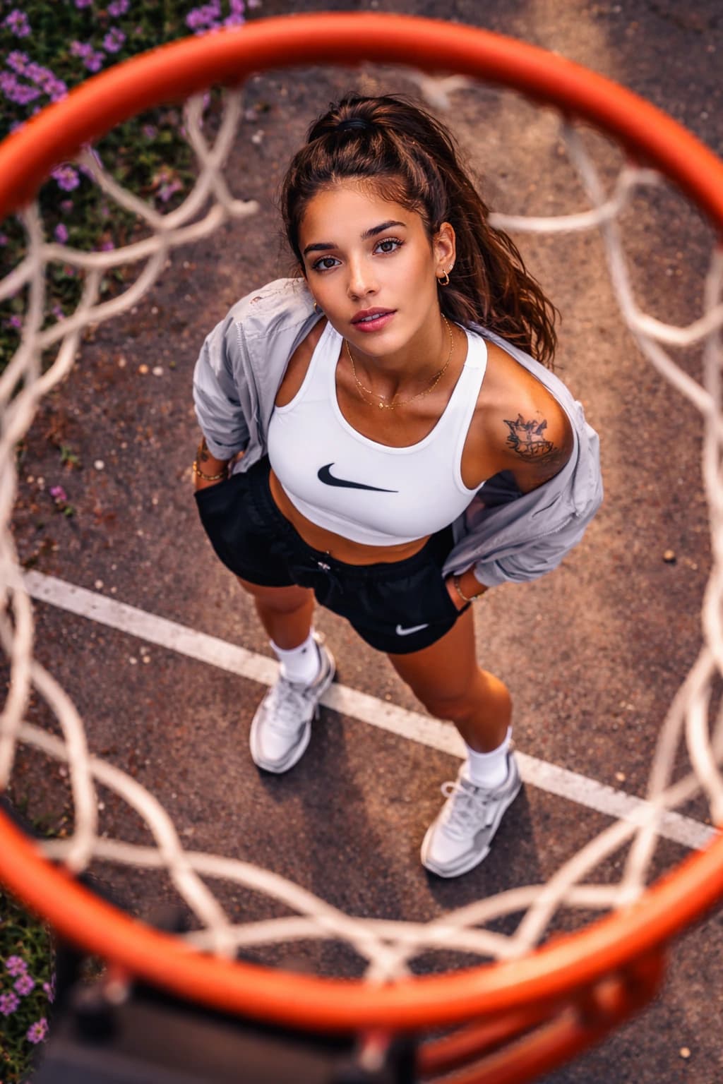 Hoop-Framed Portrait